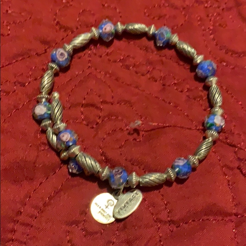 Alex and Ani Vintage sixty six floral bracelet